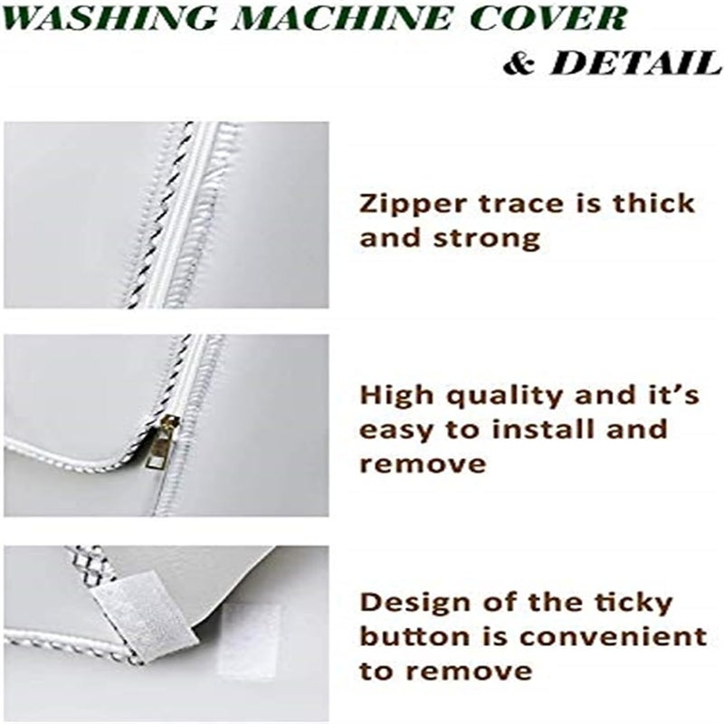 STARTWO Covolo Washer/Dryer Cover,Washine Machine Cover for Waterproof and dustproof thickening Front-Loading Machine (silver) - Image 3