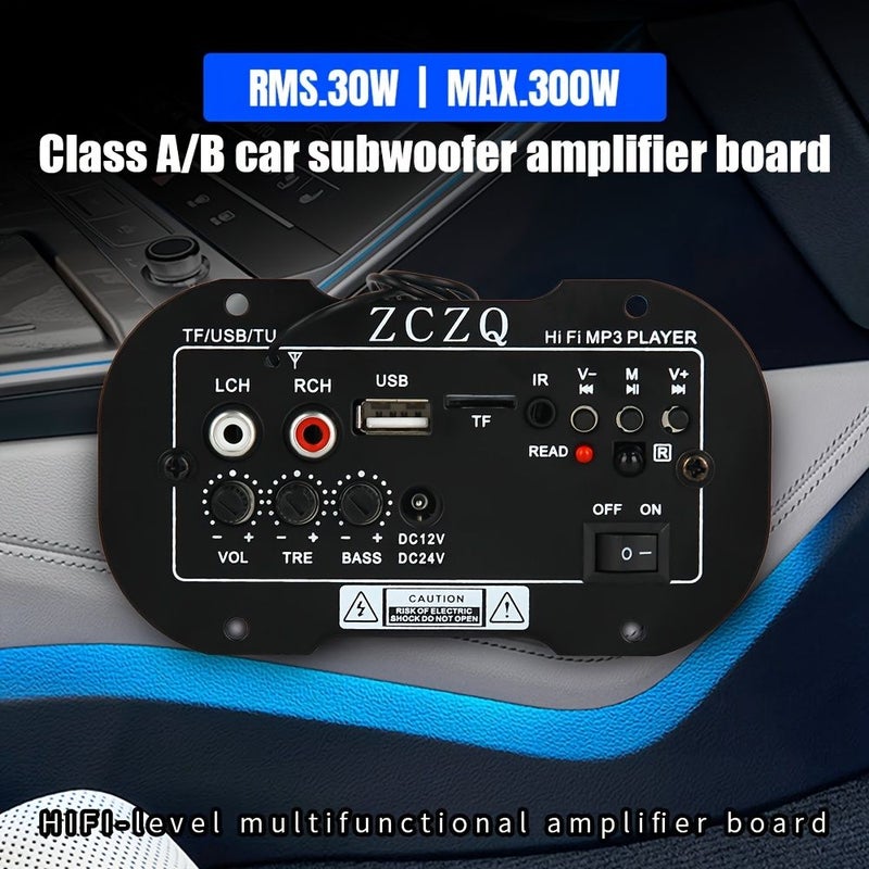 ماكس 300 واط مكبر صوت مضخم للسيارات لوحة فئة A B 30 واط RMS عالي الدقة خرج 12 فولت مكبر صوت أسود للاستخدام المنزلي وفي السيارة يحسن جودة الصوت - Image 1