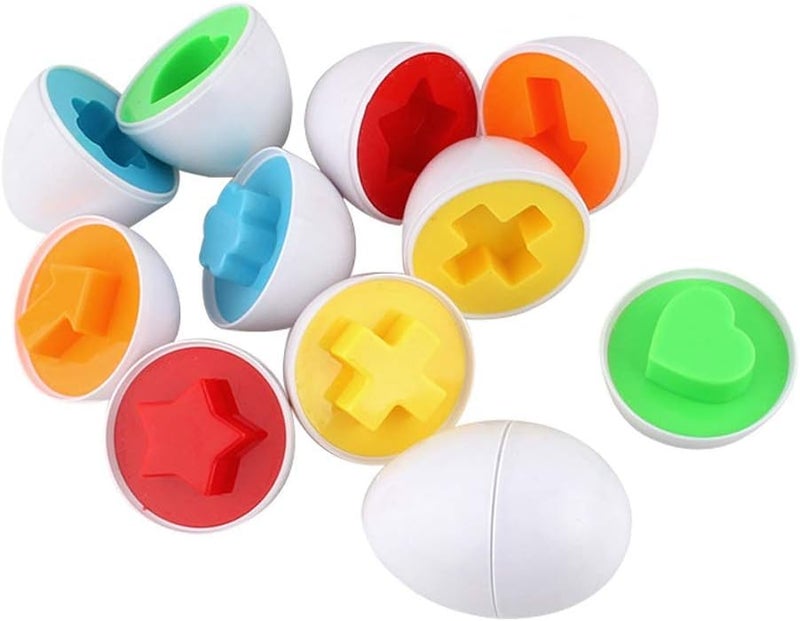 klarako 1pc Shape Matching Eggs Educational Color/Shape Recognition Skills Learning Toy Puzzle Sorting Eggs Set Suitable for Toddlers and Kids - Image 4