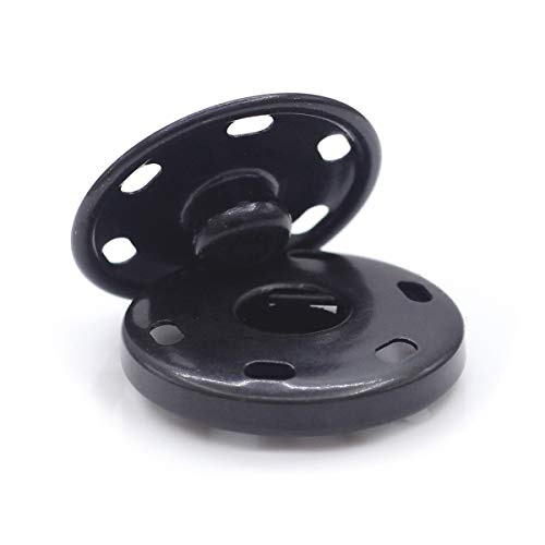 Enosea 55 Sets Sew-on Snap Buttons Metal Snap Fastener Durable Press Studs Buttons for Sewing Clothing, 4 Sizes (Black) - Image 5