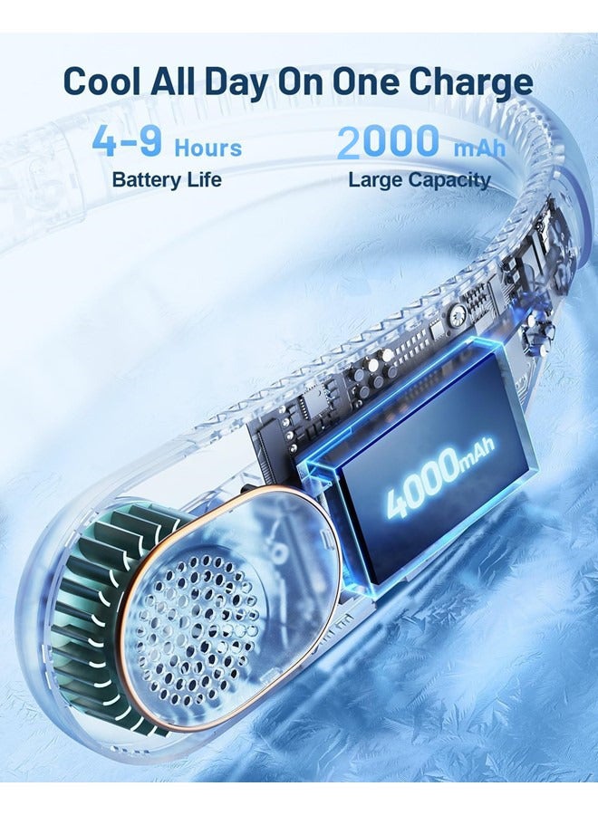 general Neck Fan, Strong Wind, Adjustable, 360° Cooling, Super Quiet, No Blade Fan Design, No Hair Twisting, Even Air Volume On Both Sides, Non-Slip Material, Short Charging, Long Use Time - Image 5