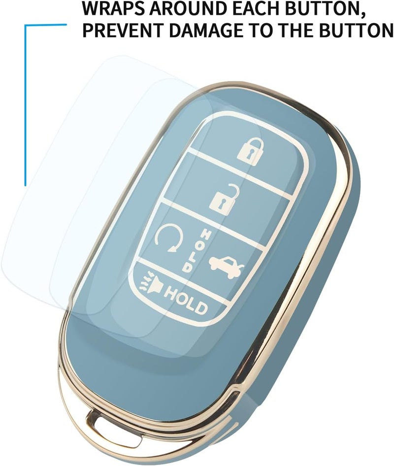 QBUC for Honda Key fob Cover with Keychain,Compatible with 2022 2023 2024 2025 Honda Accord Civic HRV CRV Pilot - Image 4