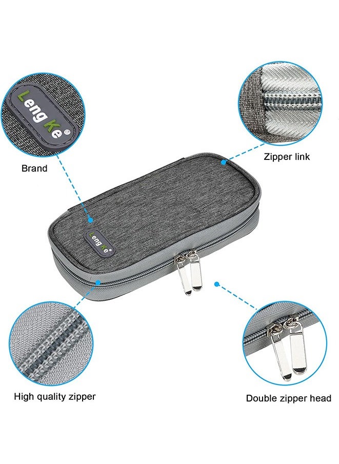 Leng Ke Portable Insulin Cooler Travel Case Diabetic Cooler Bag Insulin Cooling Bag Insulated Organizer for Insulin Pen and Insulin Medicine Diabetic Supplies (Grey )  - Image 2