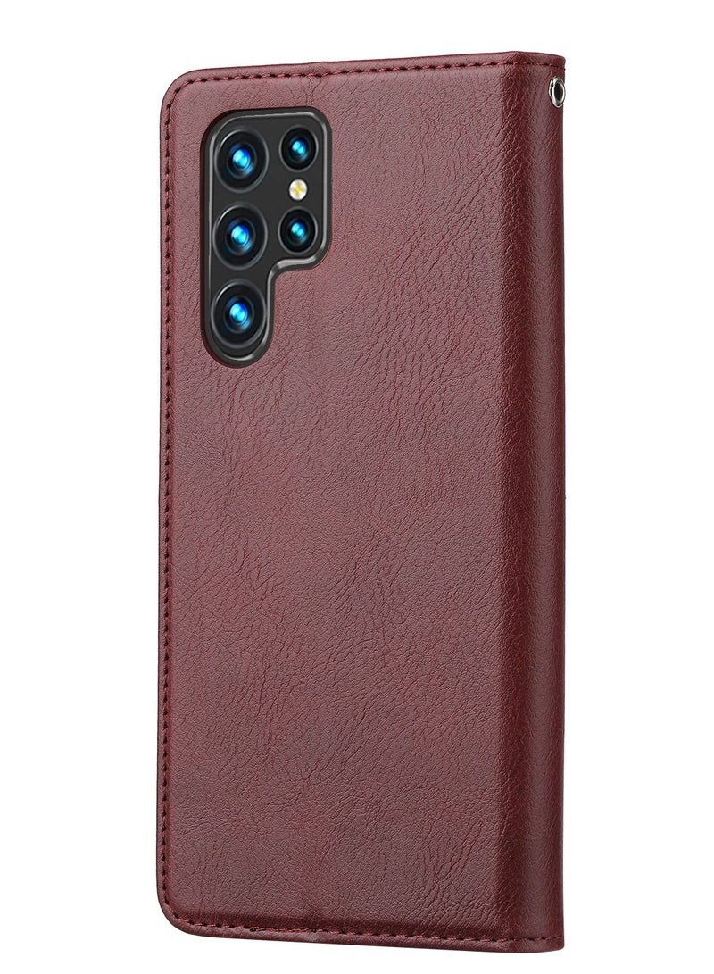 Suteni Flip Cover Leather Protective Case for Samsung Mobile Phone - Image 1