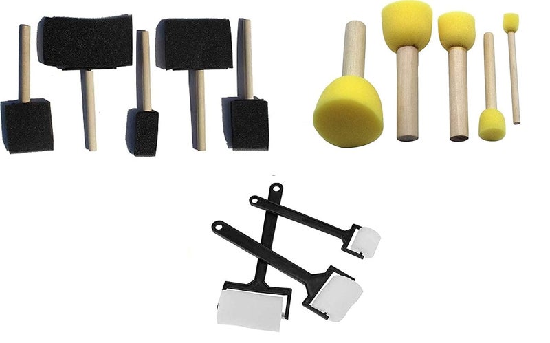 Qatalitic Sponge Brush Combo Set of 13pcs for Painting, Art and Craft Projects - Image 1