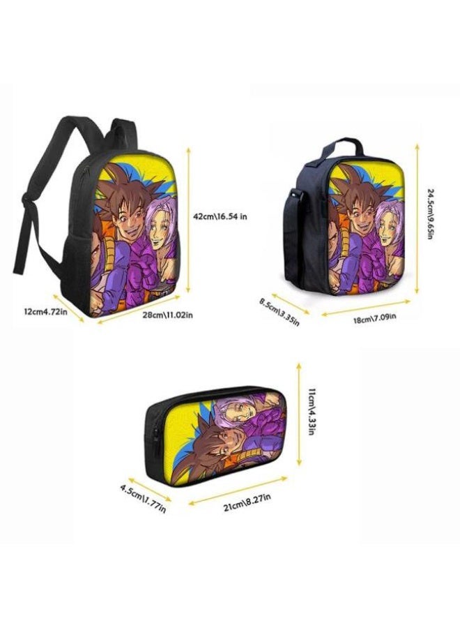 general Common universal printed backpack - three-piece backpack combination (available for students, children, friends on outings, mountain climbing, etc.) - 2 - Image 3