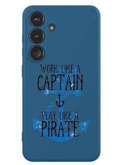 Theodor Protective Slim Fit Case Liquid Silicone Cover with Full Body Protection Anti-Scratch Shockproof Case For Samsung Galaxy S24 Plus (Blue) - Work like a Captain  - Image 1