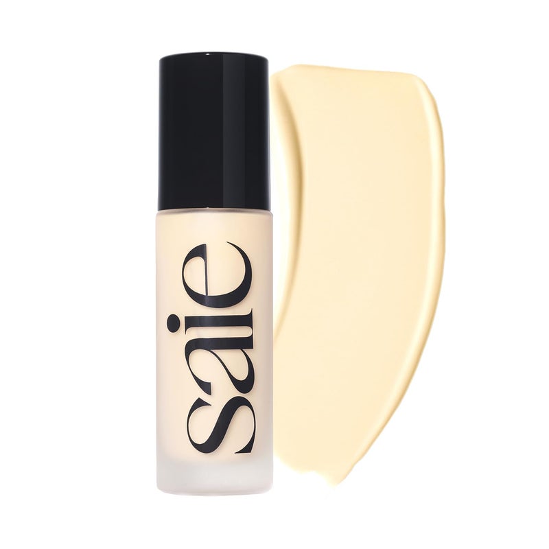 Saie Glowy Super Skin Tint Liquid Foundation - Weightless + Dewy Foundation with Lightweight Medium Coverage - Hydrating Face Makeup + Skin Care Serum Hybrid with Hyaluronic Acid - Shade 2 (1.01 oz) - Image 1