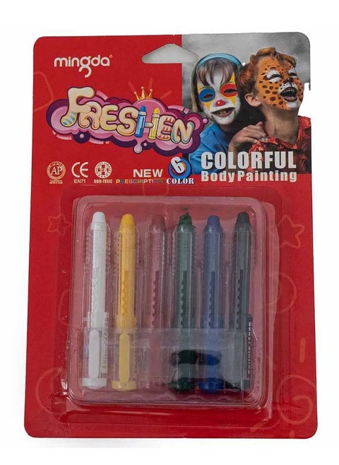 Freshen 6Pc of Body Paint Colour Set for playing