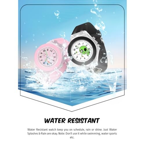 SPIKY Analog Watch For Kids Combo (Pink & Black) | 3D Cartoon | 7 Multicolor LED Luminous Lights with Silicone Strap | Stylish Birthday Gift | Analogue Wrist Watches For Boys & Girls | Age 3-10 Yrs | Pack of 2 - Image 5