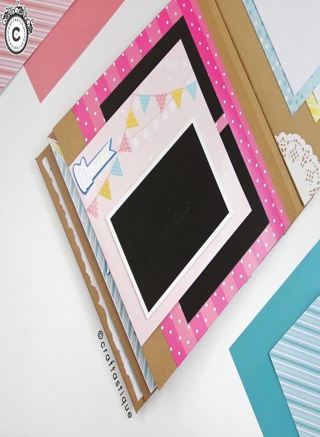 Craftastique Pink Pamper Scrapbooking Paperpack (20 Sheets | 250 GSM) (A4) - Image 2