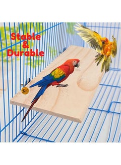 Sage Square Wooden Stand Platform Made Of Natural Wood Combo Of Two (3 * 4.5 & 9 * 4.5 Inches) Rectangle Shaped Perch Stand, Cage Accessories, Gym, Playful Toy, Suitable For Birds, Parrots, Budgies  - Image 4