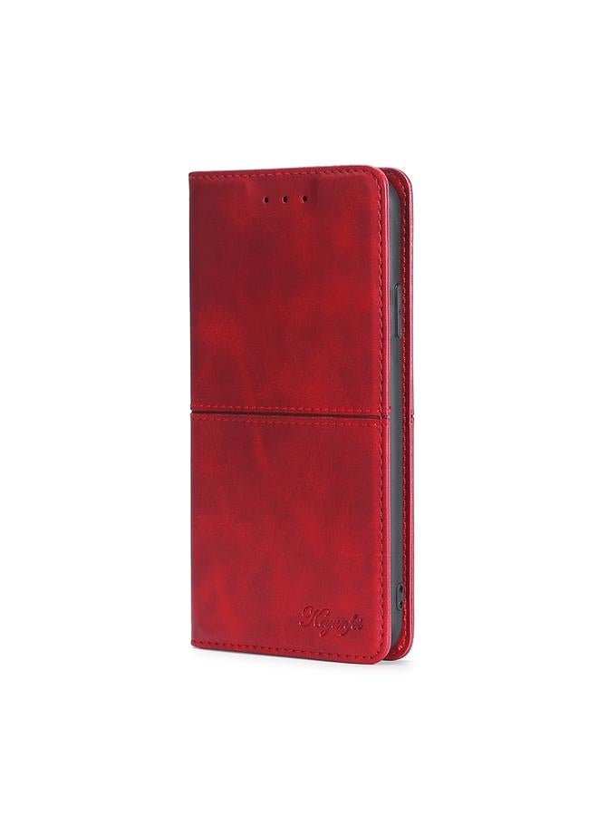 اس-توب جراب لهاتف Infinix Hot 11s NFC مصنوع من جلد البقر المغناطيسي مع قلاب أفقي - Image 2