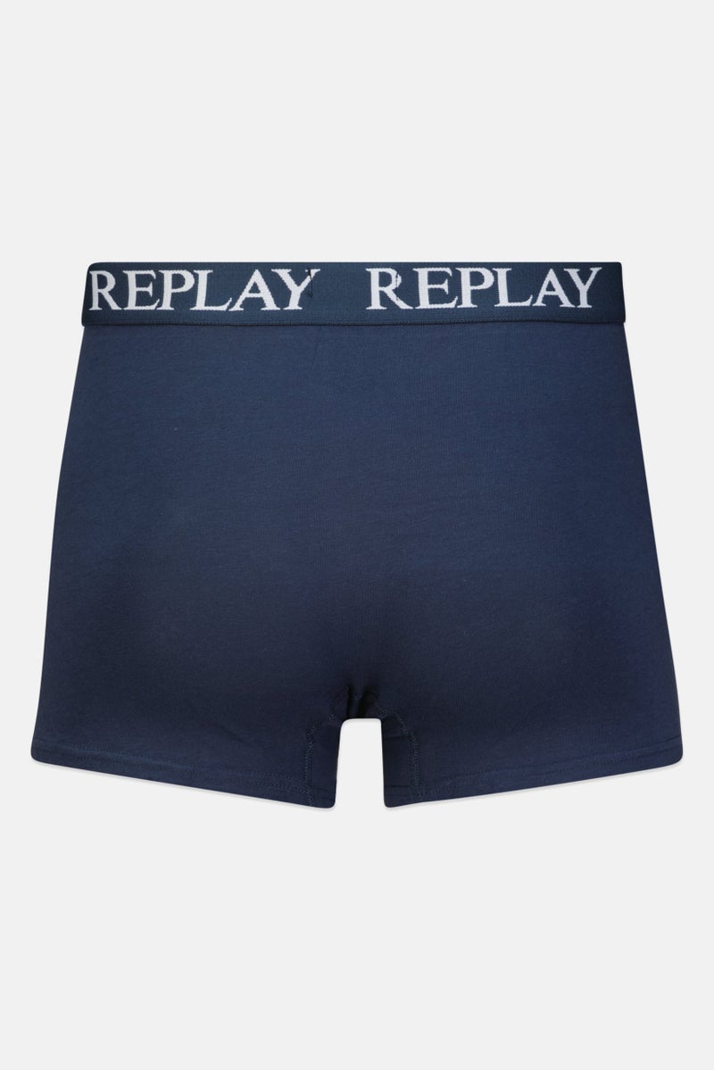 Replay Men 2 Pc Cotton Stretch Trunks, Navy  - Image 2
