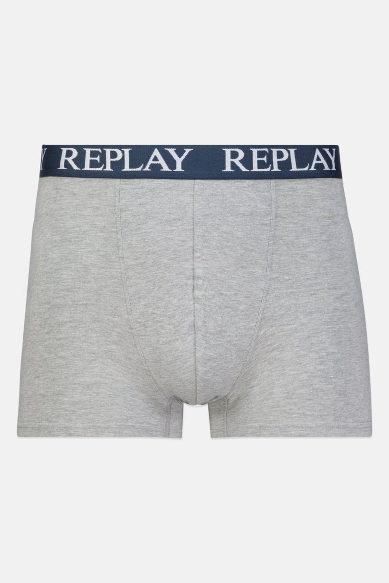Replay Men 2 Pc Cotton Stretch Trunks, Navy  - Image 5