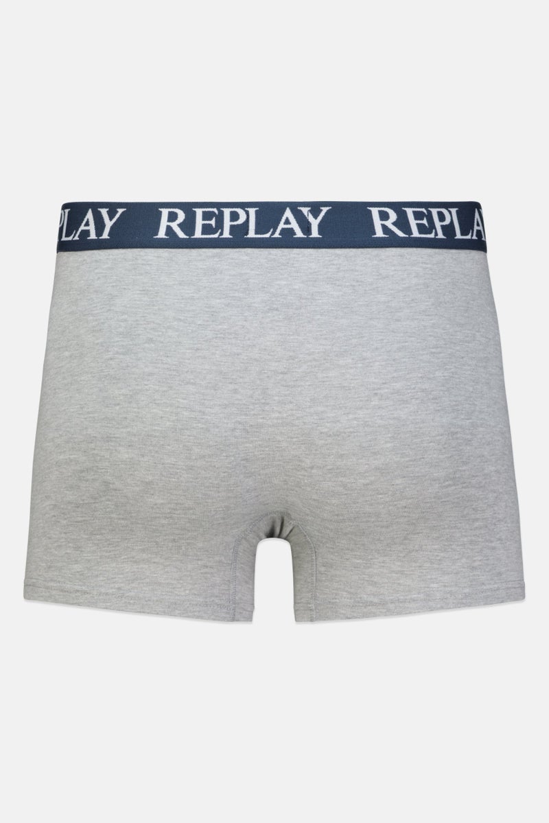 Replay Men 2 Pc Cotton Stretch Trunks, Navy  - Image 3