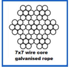 WeighTAJ 3mm 7x7 Const Galvanized Wire Rope with Thimble and Clamps Ideal for Pulleys Winch Systems Lifting and DIY Projects 10mtr Rope 4 Thimbles 6 Rope Clamps - Image 2
