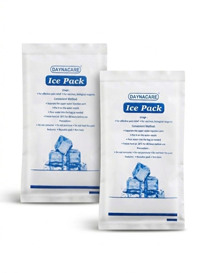 Daynacare Reusable Freezer Ice Pack | Long-Lasting Medical Ice Pack for Travel, Hospital & Vaccine Delivery | Cold Gel Pack for Food & Beverage Storage, Cooler Bags (Pack of 2) - Image 1