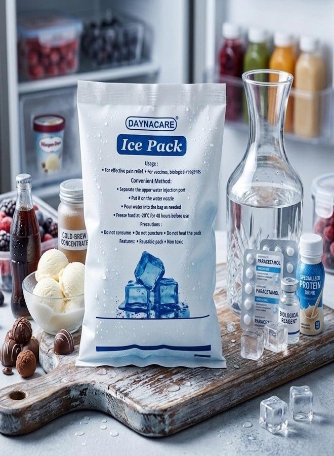 Daynacare Reusable Freezer Ice Pack | Long-Lasting Medical Ice Pack for Travel, Hospital & Vaccine Delivery | Cold Gel Pack for Food & Beverage Storage, Cooler Bags (Pack of 2) - Image 3
