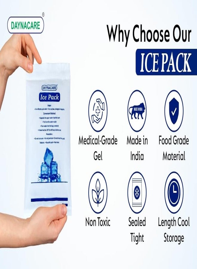 Daynacare Reusable Freezer Ice Pack | Long-Lasting Medical Ice Pack for Travel, Hospital & Vaccine Delivery | Cold Gel Pack for Food & Beverage Storage, Cooler Bags (Pack of 2) - Image 5