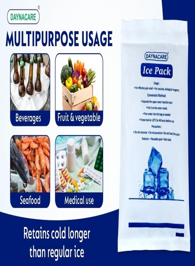 Daynacare Reusable Freezer Ice Pack | Long-Lasting Medical Ice Pack for Travel, Hospital & Vaccine Delivery | Cold Gel Pack for Food & Beverage Storage, Cooler Bags (Pack of 2) - Image 4