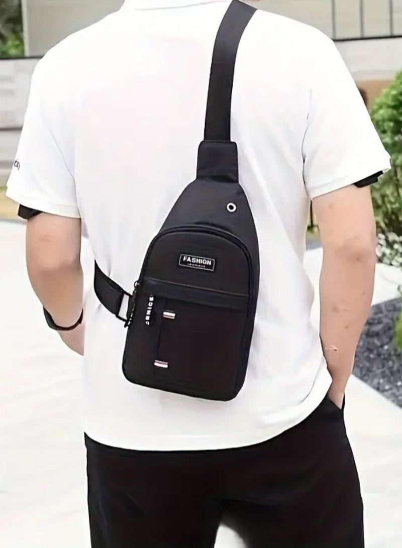 FASHION Small Sling Bag Crossbody Chest Shoulder Water Resistant Purse One Strap Travel Bag for Men Women With Earphone Hole - Image 5