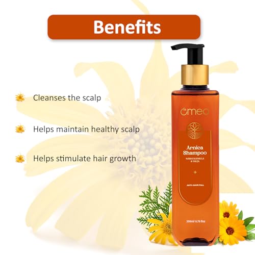 Omeo Arnica Anti-Hair Fall Shampoo - 200ml with Natural Extracts Calendula & Thuja | Controls Hair Fall, Promotes Hair Growth, Strengthens and Nourishes Hairs- For Women & Men - Image 5