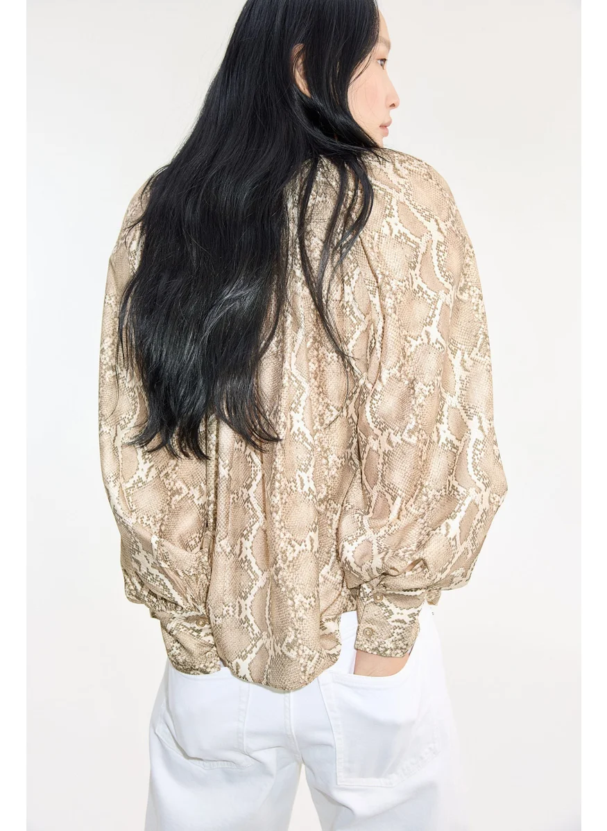 H&M Tie-Neck Blouse