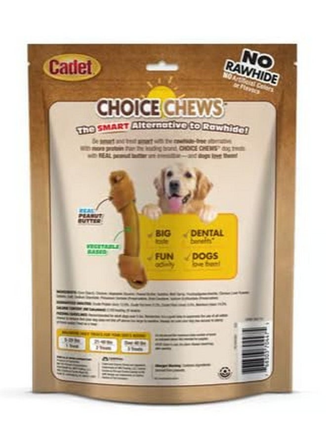Cadet Cadet Choice Chews 12 Large Knotted Bones no Rawhide no Artificial Colors or Flavors, Made with Real Peanut Butter 40 OZ  - Image 2