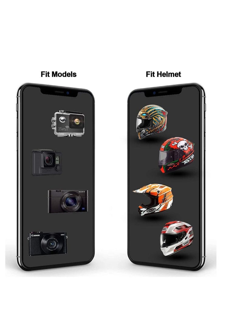 SYOSI Motorcycle Helmet Chin Strap Mount for GoPro Hero 9 8 7 6 5 Black Session 4, Hero 3 DJI Osmo Action Insta 360 ONER AKASO Campark YI and More Orange - Image 2