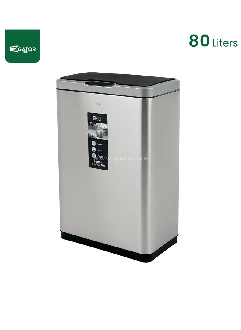 EKO - EKO Stainless Steel Sensor Type Bin 80L - Image 1