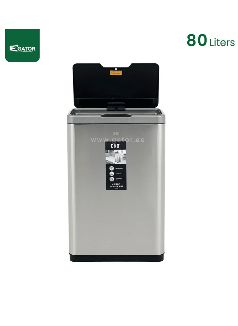 EKO - EKO Stainless Steel Sensor Type Bin 80L - Image 1
