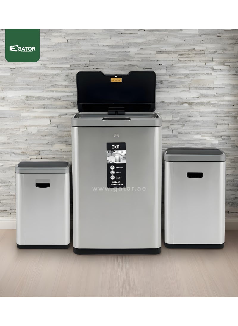 EKO - EKO Stainless Steel Sensor Type Bin 80L - Image 1
