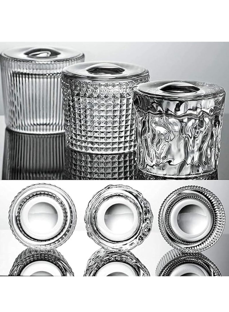 Vitacelli Rotatable Tumbler Crystal Glass Cups,160ML Drinking Glasses with Creative Walnut Coasters - Image 4