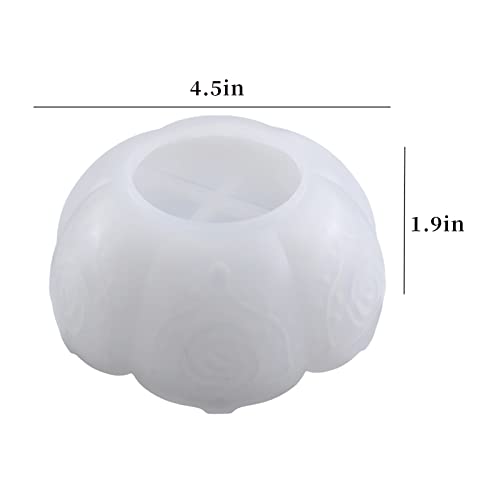 japleed Bowl Resin Casting Molds Silicone Container Epoxy Mold Flower Shape Bowl Jewelry Candle Holder Trinket Box Mold Resin Casting Irregular Tray Molds for Crafts Decoration - Image 3