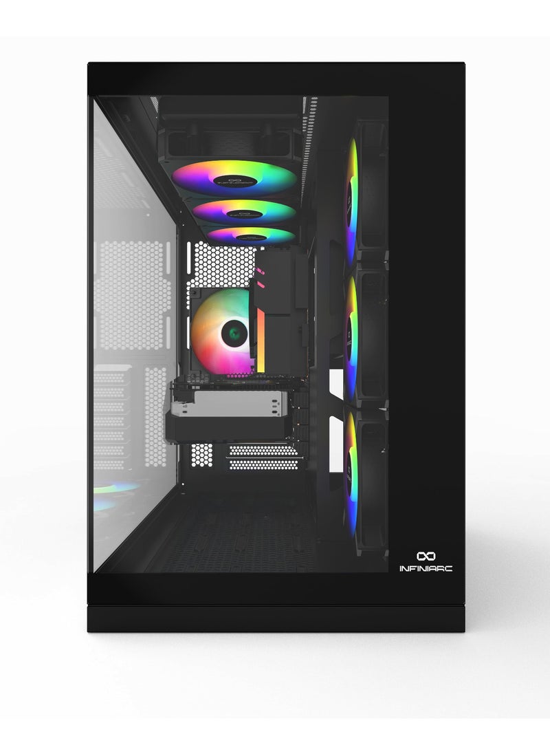 INFINIARC Cube Pro Gaming PC (Intel Core i5-14400F, RTX 5070 12GB, 16GB DDR5 5200MHz, 1TB NVMe SSD, B760 Motherboard, Air Cooling Window, 750W PSU, RGB Case)-Black  - Image 2