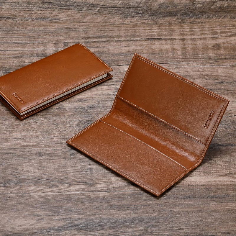 HISCOW Minimalist Checkbook Cover - Full Grain Leather - Image 2