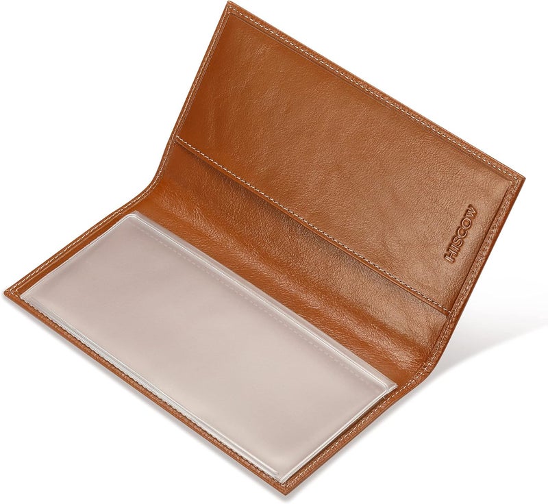 HISCOW Minimalist Checkbook Cover - Full Grain Leather - Image 4