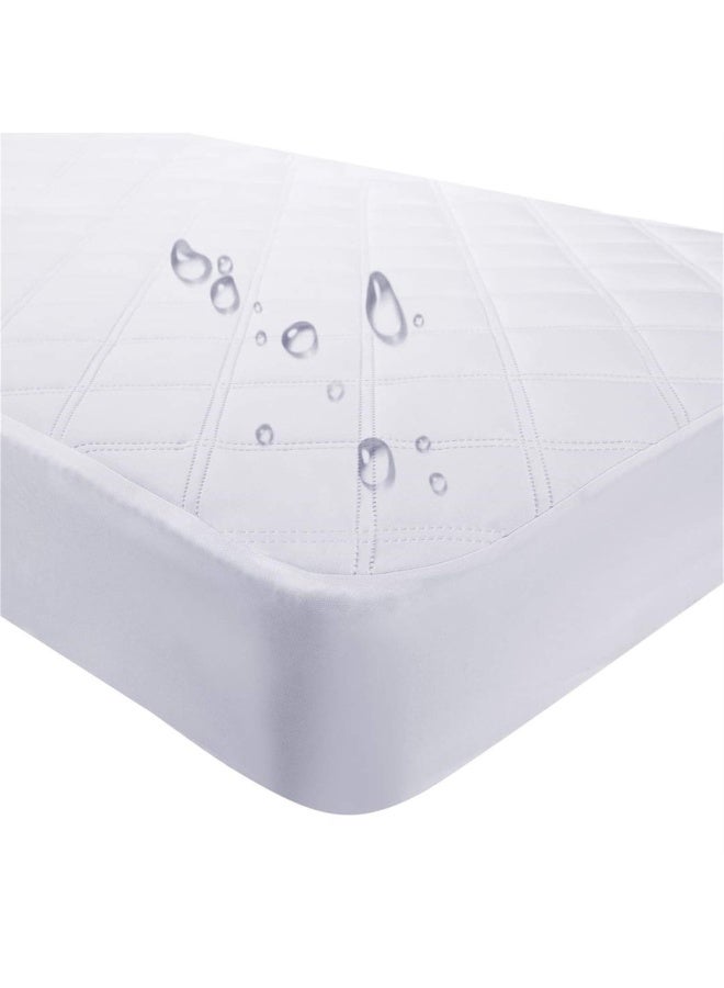 YOOFOSS Crib Mattress Cover Waterproof Toddler Mattress Pad Protector Quilted Fitted Cover For Standard Crib 28X52Inches Breathable And Hypoallergenic By  - Image 1