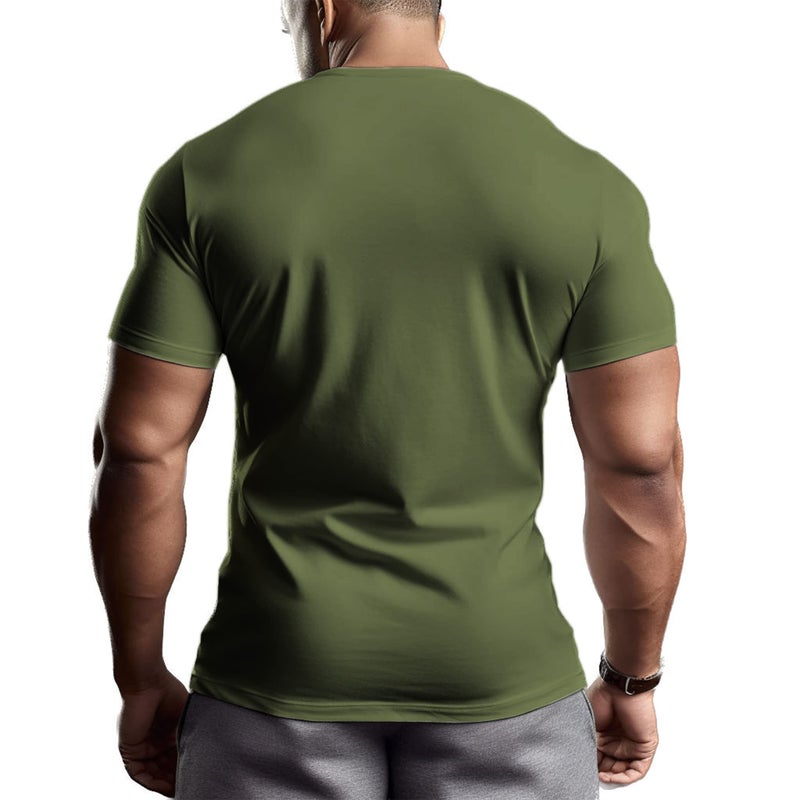 ReedCA Roaring Gorilla - Mens Bodybuilding T-Shirt - Gym Training Top Fashion Workout Hipster Shirt Fitness(Green,L) - Image 2