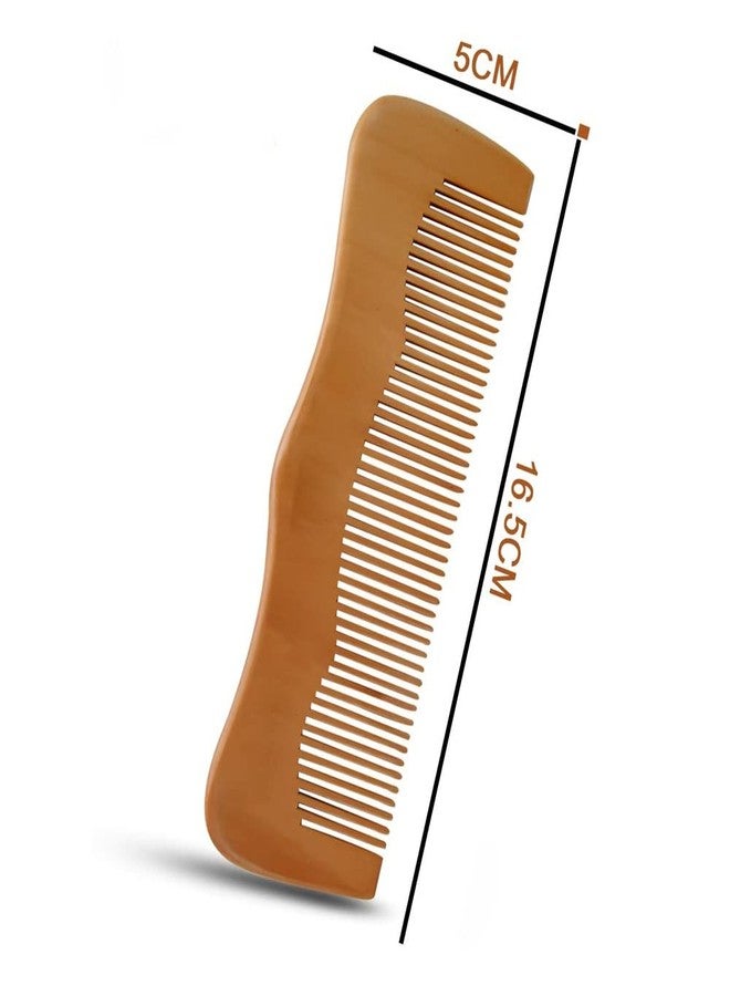 Tandem Wood Comb For Women & Men Hair Growth -| Helps In Prevention Of Hair Fall & Anti Dandruff | Unique Design | (16cm x 5cm) (Set Of 1) - Image 1