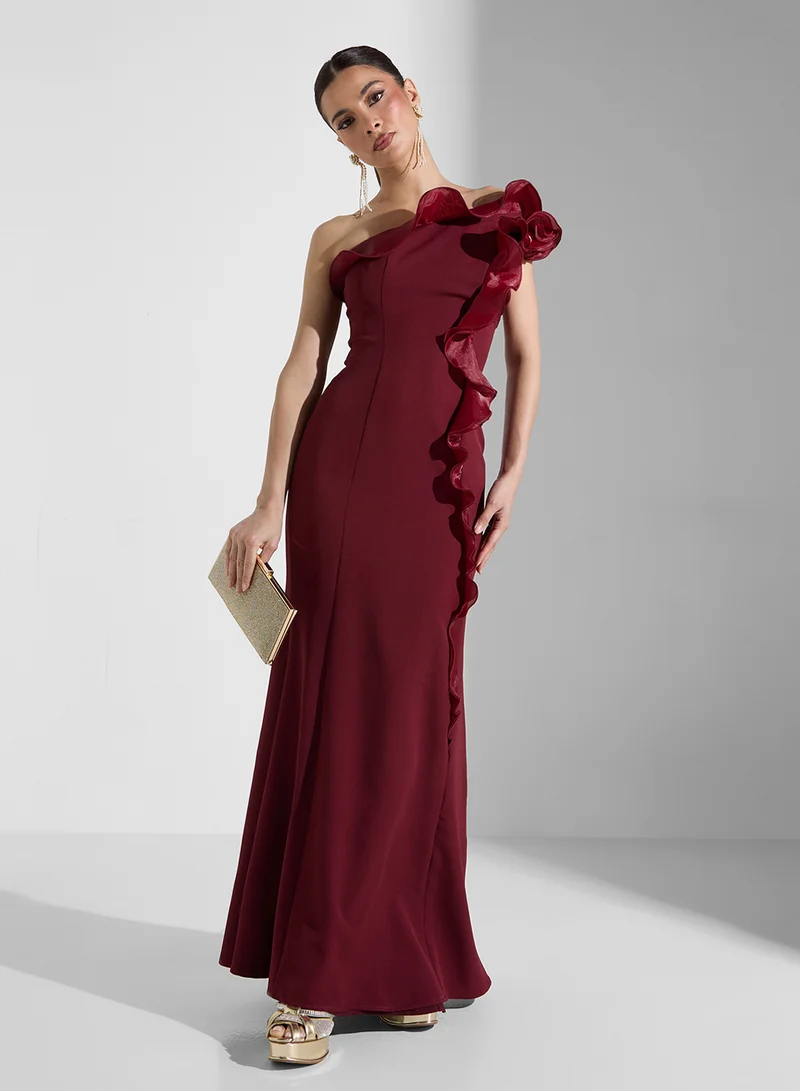 ايرا One Sholder Frill Detailed Dress