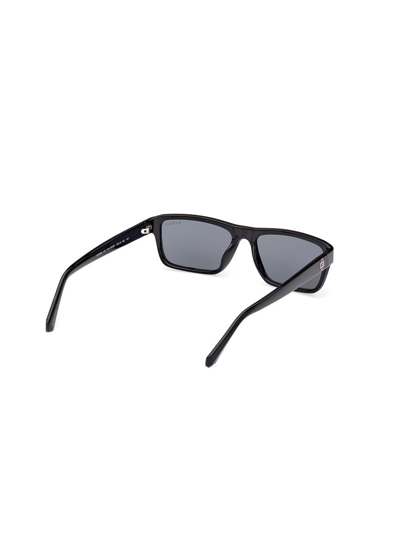 Men's Polarized Rectangular Sunglasses - GU0008501D55 - Lens Size: 55 Mm