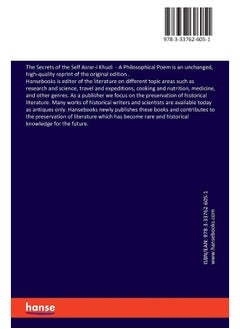 The Secrets of the Self Asrar-i Khudi: A Philosophical Poem  - Image 2