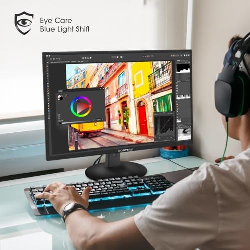 Sceptre 27-Inch Gaming Monitor, FHD 1080p, 100Hz, 1ms, DisplayPort, HDMI x2, 100% sRGB, AMD FreeSync, Built-in Speakers, Eye Care, Frameless, Machine Black (E275W-FW100T Series, 2026) - Image 2