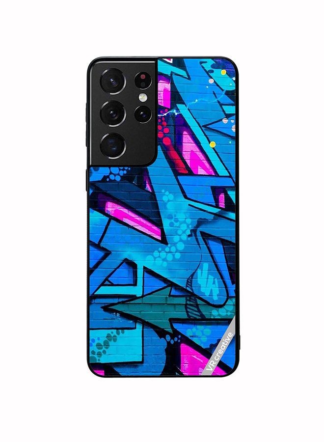 VR CREATIVE Protective Case Cover For Samsung Galaxy S21 Ultra 5G Graffitti Artwork Design Multicolour - Image 1