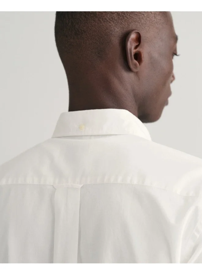 GANT Gant Regular Fit Cotton Linen Short Sleeve Shirt