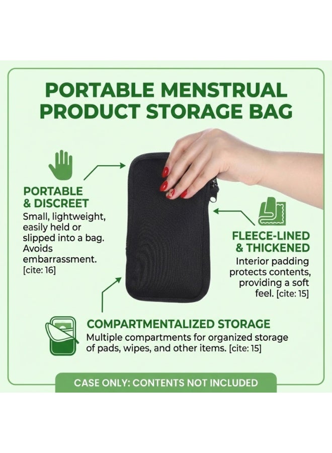 Portable Zipper Tampon Holder Bag, Feminine Product Storage Organizer Case for Purse, Travel Accessory for Women - Image 4