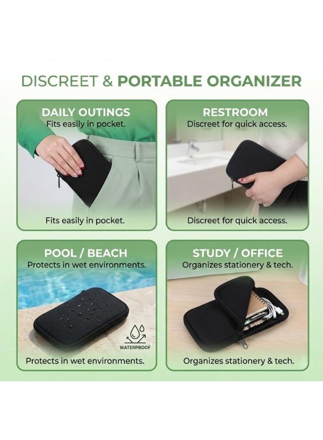 Portable Zipper Tampon Holder Bag, Feminine Product Storage Organizer Case for Purse, Travel Accessory for Women - Image 5