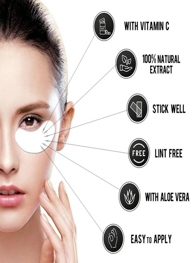 MyAoKuE-UP 100 Pairs Set Under Eye Pads Disposable Eye Gel Patches for Eyelash Extensions Tool Kit, White Film - Image 5